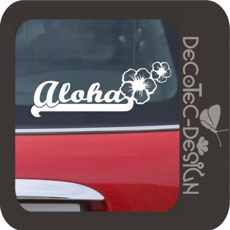 A199 Aloha Hawaii Hibiskus Autoaufkleber Aufkleber Auto
