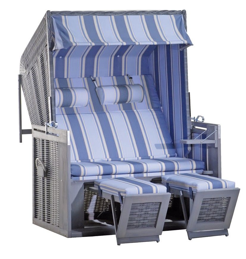 Comfort XXL Strandkorb Nordseeform 2,5 Sitzer PE onyx 217