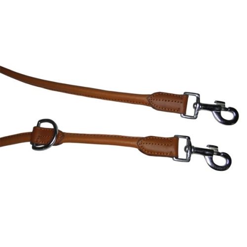 Hundeleine Rundleine Lederleine 2,5m Hunde Leine Leder cognac