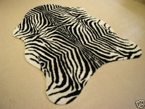 Zebra Teppich 220 x 150 cm sehr Dekorative Afrika Motiv inkl
