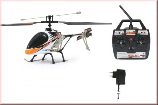 Jamara RC Hubschrauber Helikopter SOLE 4 Kanal Single Blade 2 4 GHz