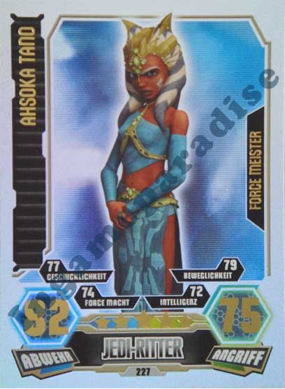 227   AHSOKA TANO   Jedi Ritter   Force Meister   Force Attax Serie 3