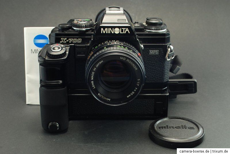 Minolta X 700 mit MD Rokkor 11.7 f=50mm, Motor Drive 1 & Data