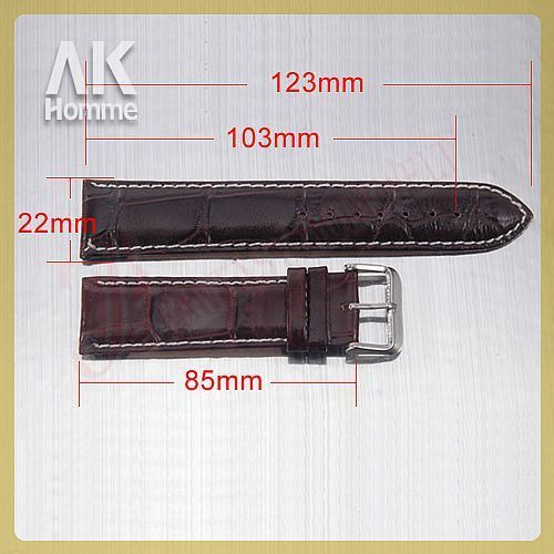 Neu weich Herren AK homme Ersatz Leder Armband Uhr 20mm 22mm 24mm