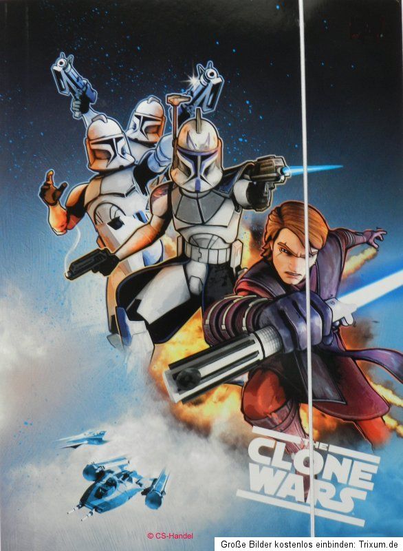 Star Wars Clone Wars A4 Mappe Gummizugmappe Eckspanner zur Auswahl