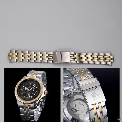 NEU Edelstahl Uhrenarmband Uhrenarmbaender Stegbreit 24mm