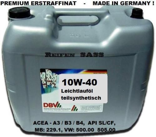 SAE 10W40 Motoröl 10W/40 VW 505.00 MB 229.1 API SL/CF