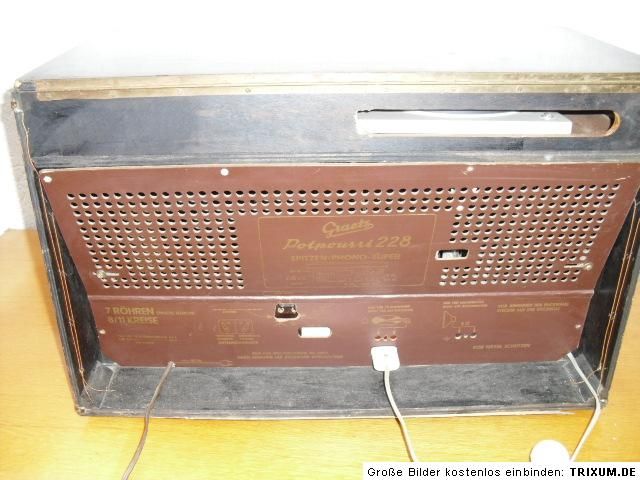 Altena 1955 / 56 Radio mit Plattenspieler Graetz Potpourri 228