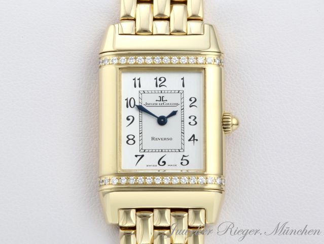 COULTRE REVERSO FLORALE GOLD DIAMANT MEDIUM DAMEN UHR 265.1.08