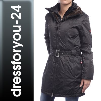 NEU WELLENSTEYN JACKE WOMAN ZERMATT PARKA ZERP 46 BLACK MANTEL DAMEN