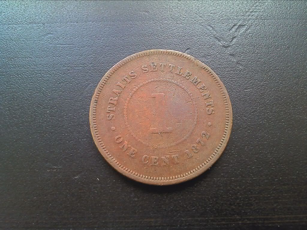 Straits Settlements One Cent 1872 H (529)