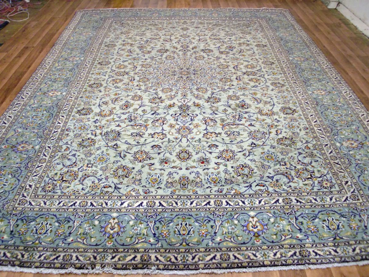 schöner Perser Teppich  Kashan  cm 394 x 283 Handgeknüpft Nr. 3433