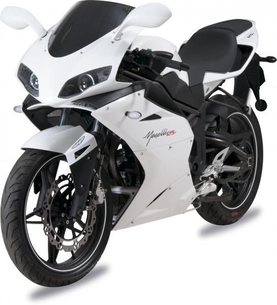 Megelli Supersport 125R 125ccm 11PS Weiß Strassen Motorrad NEU