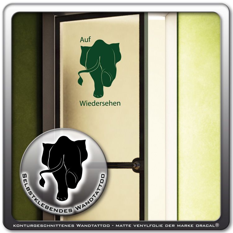 Türschild Praxisschild Sprüche Elefant Wandtattoo WT270