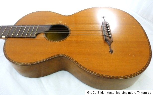 Gitarre Wandergitarre Akustikgitarre 6 Saiten DRGM antik