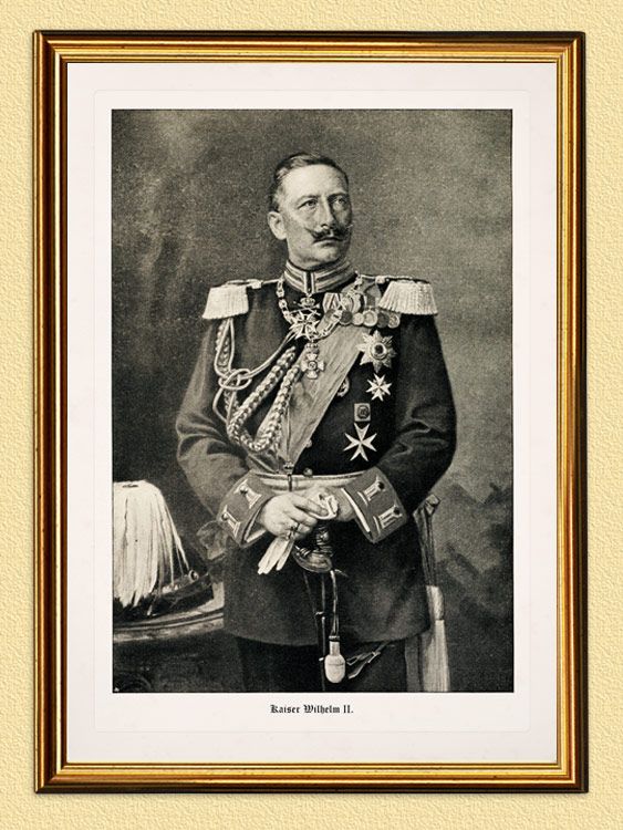 KAISER WILHELM II. PORTRÄT ORDEN DEUTSCHES REICH FAKSIMILE 42 im