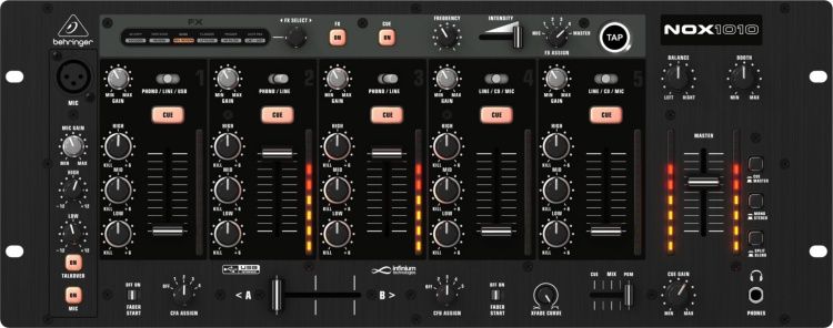 Behringer NOX 1010 DJ Mixer Mischer Michpult 5 Kanal + USB Anschluss