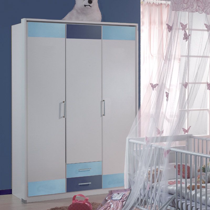 TOP* KINDERZIMMER BABYZIMMER KLEIDERSCHRANK SOFT CLOSE IN WEIß