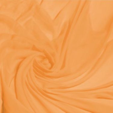 Voile Stoff orange apricot halb transparent   Meterware