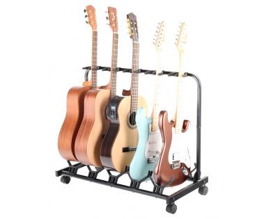 Rocktile Gitarrenständer für 5 Gitarren E Gitarre Akustikgitarre