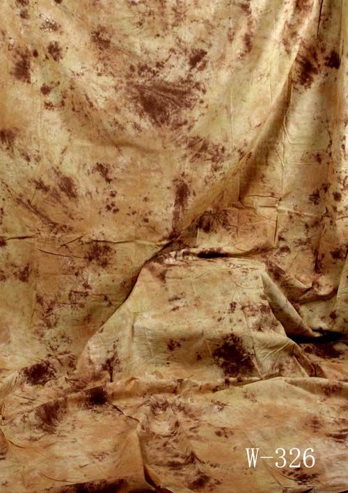 Fotostudio Hintergrund 6m x 3m, gold / braun Batik W326