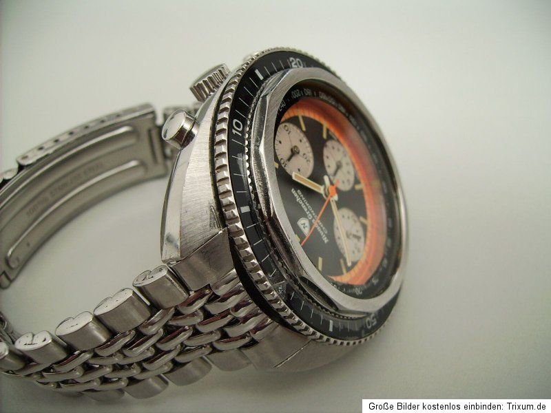 NIVADA GRENCHEN CHRONOKING valjoux 72 AUTOMATIK alte ARMBANDUHR old