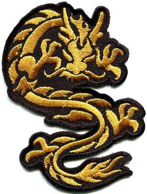 Chinese dragon kung fu martial arts biker tattoo applique iron on