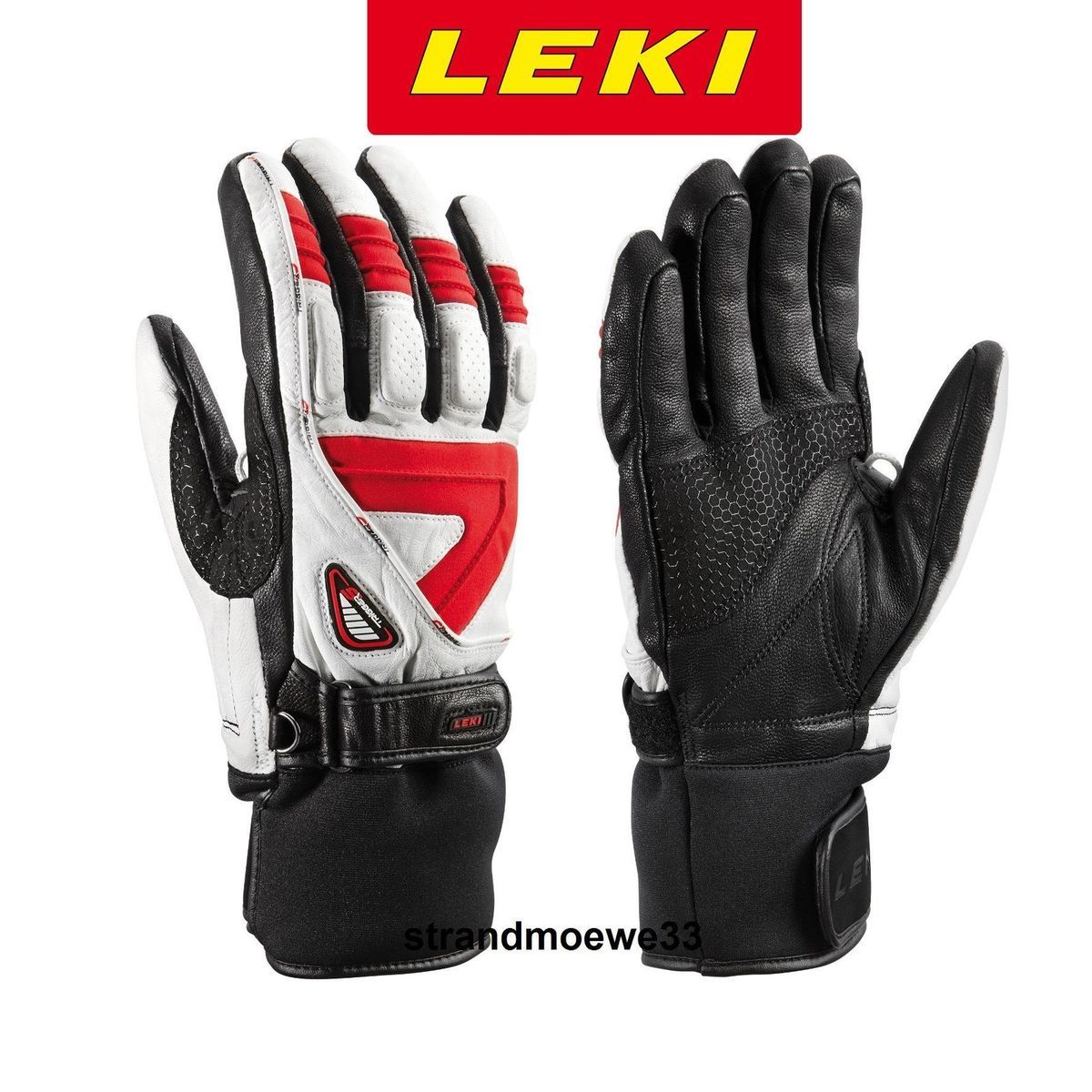 Leki Ski Handschuhe Skihandschuhe Griffin S Trigger S weiß rot