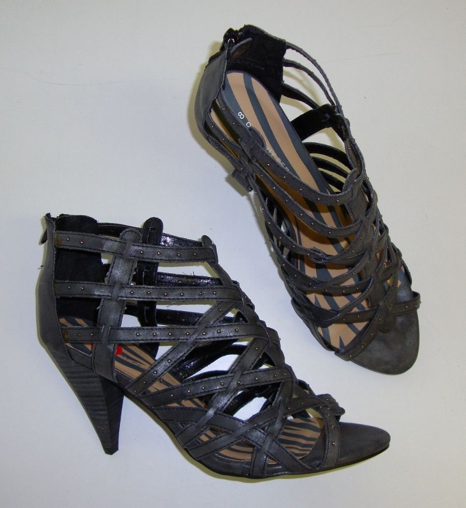 DOROTHY PERKINS Sandalen+Absatz High Heels grau B WARE