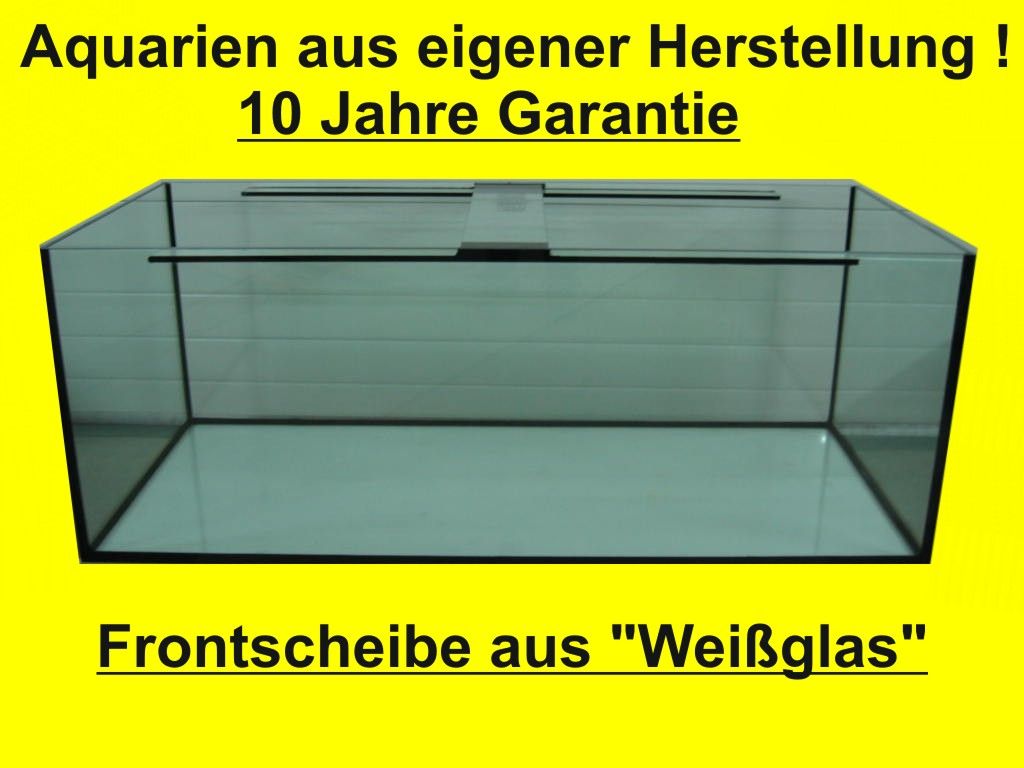 Aquarium 120x50x60cm 360 L. Front aus Weißglas Direkt vom