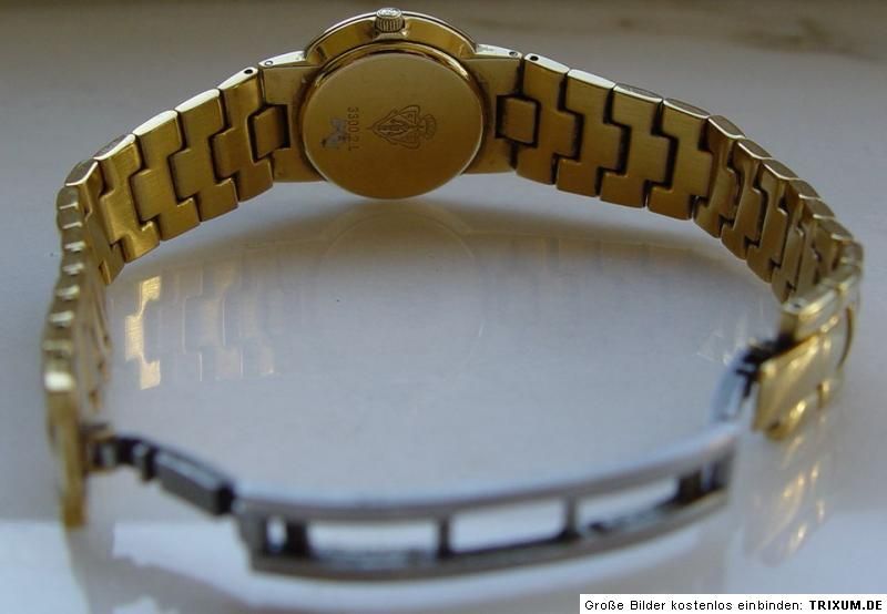 GUCCI Designer Damen Uhr Armbanduhr 3300 L gold grün