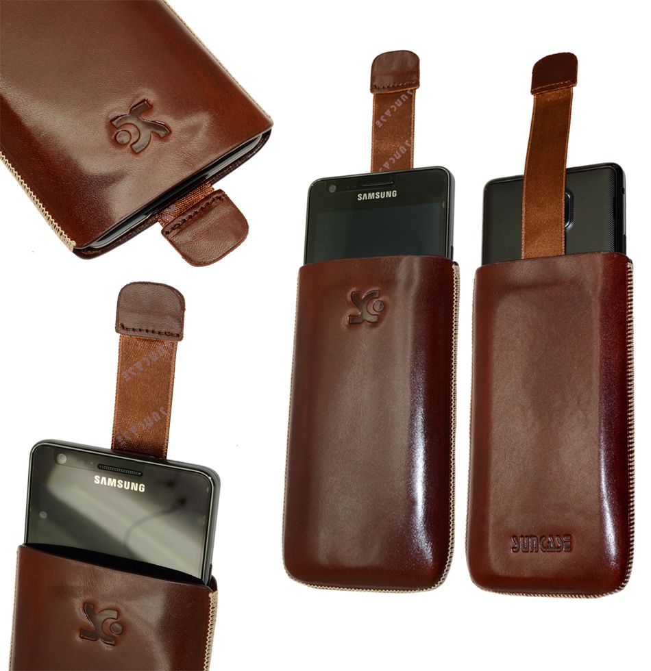 Original SunCase Etui Tasche Hülle für Galaxy S2 / S II