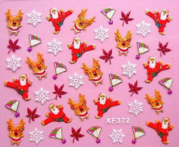 Nail Art Sticker christmas Weihnachten selbstklebend XF372 Tattoo