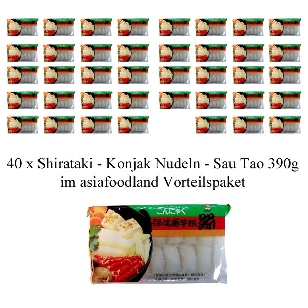 40 x Shirataki   Konjak Nudeln   Low Carb Nudeln   Sau Tao   390g