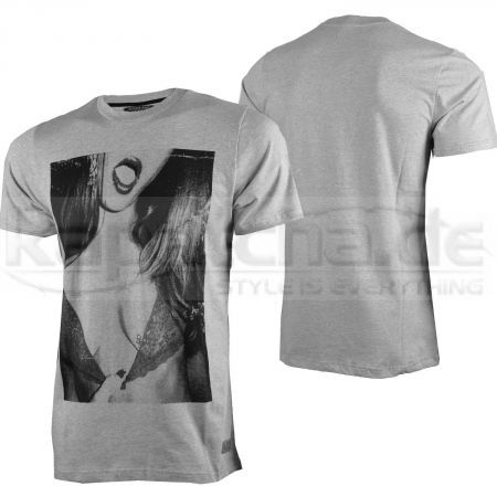 Boom Bap Girl Bra T Shirt Grey