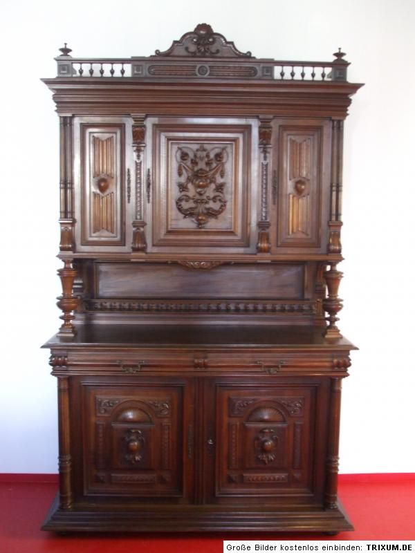 Buffetschrank Schrank Buffet französisch Nußbaum ~ 1890 Antik