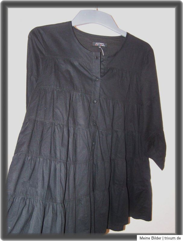 Tunika Bluse Schwarz 3/4 Arm lang Grösse 44 Neu