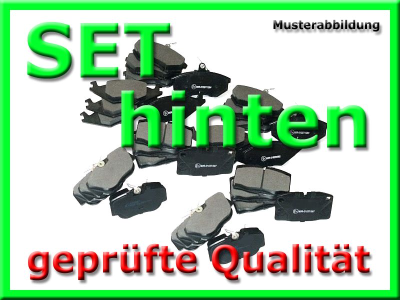 Bremsbelagsaatz hinten PEUGEOT 405 RENAULT Espace Clio