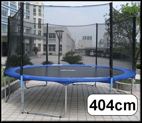 Trampolin 404 cm inkl. Abdeckplane + Netz + Leiter