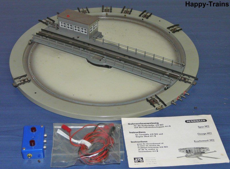 Märklin 410 NG (7027) Drehscheibe m. Signallicht + Stellpult ca. 1952