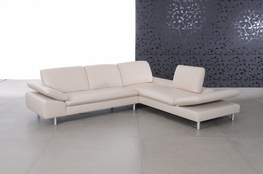 Schillig Ledergarnitur / Ledersofa in Z62/46creme / Modell 29858