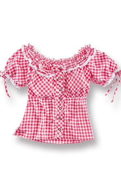 TRACHTEN BLUSE Luna pink Trachtenbluse Carmenstil