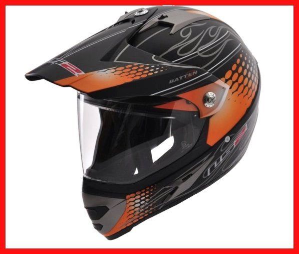 Ls2 Enduro Helm MX433.3 BATTEN Matt Schwarz Gr M mit Visier