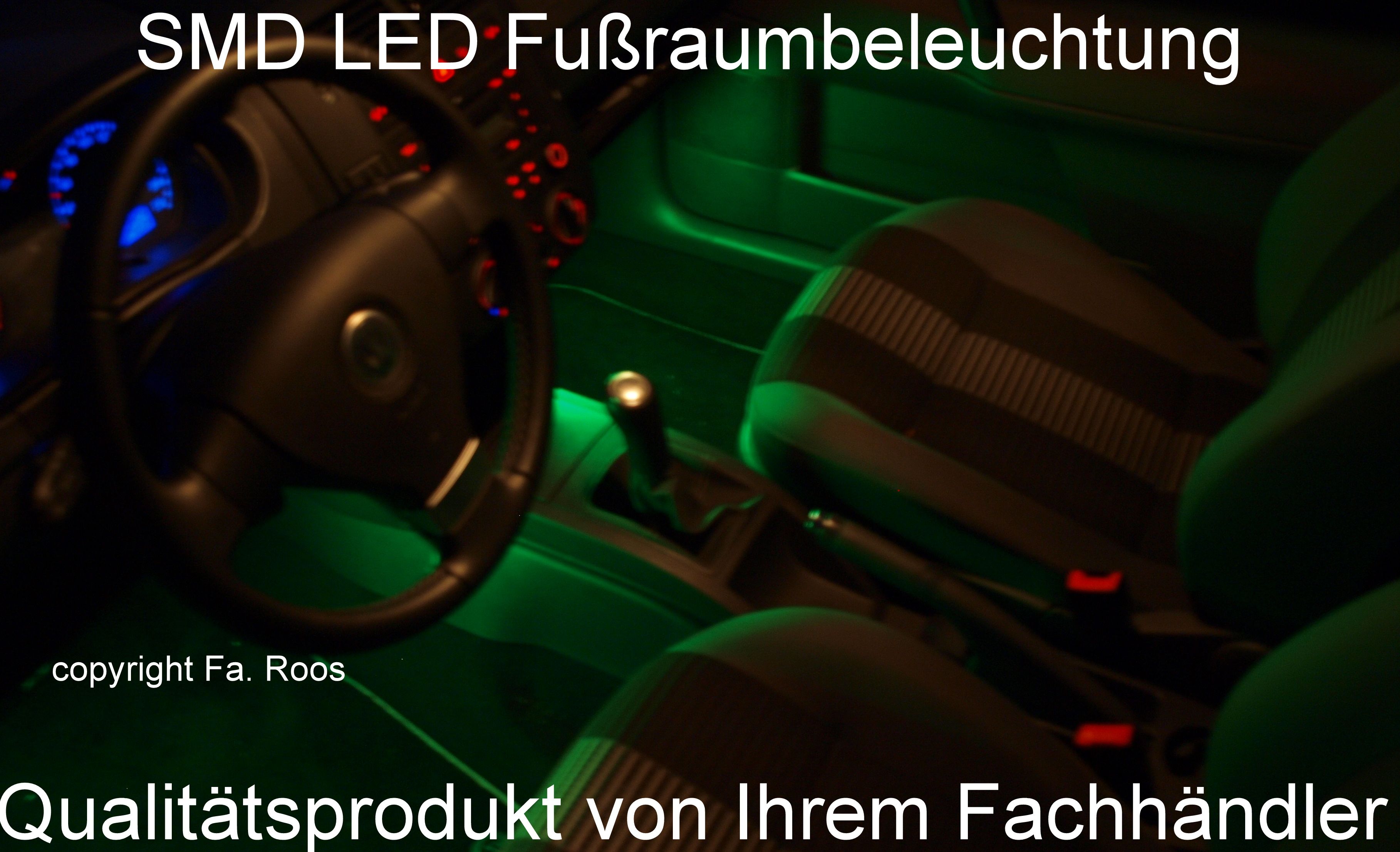 2x Fußraumbeleuchtung SMD LED Streifen Lichtleiste Grün