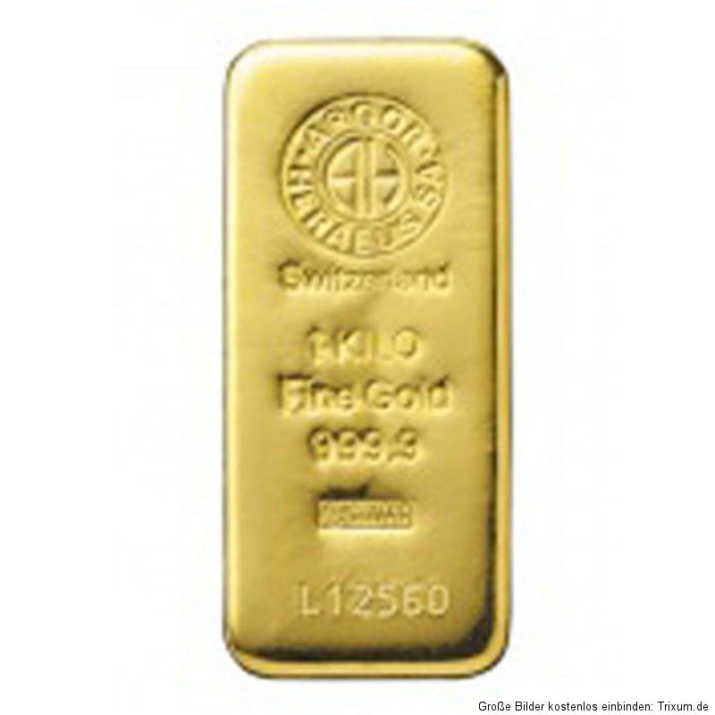 Goldbarren 999.9 Feingold 1g 2g 5g 10g 20g 50g 1Oz 100g 250g 500g 1kg