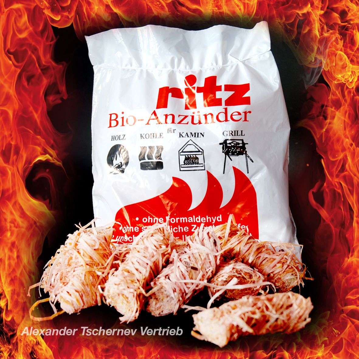 598 Stueck Ritz Bio Anzuender Kaminanzuender Grillanzuender Holzwolle