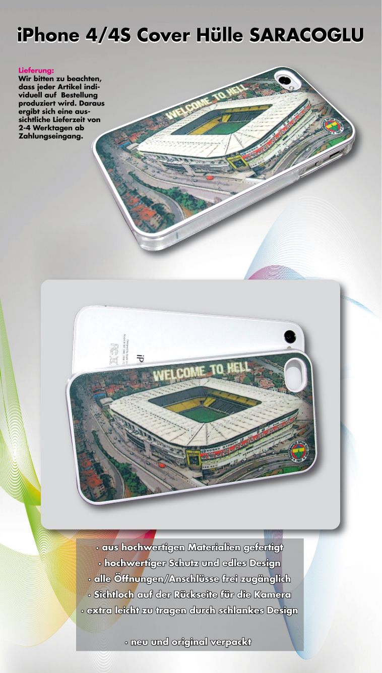 Iphone 4/4S Cover Hülle SÜKRÜ SARACOGLU Fenerbahce Istanbul