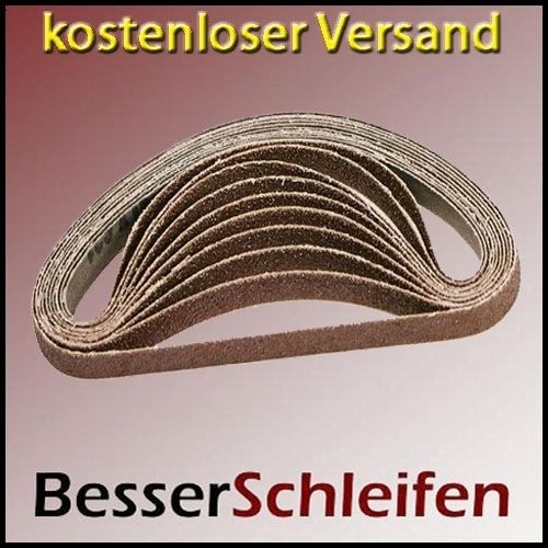 10 Schleifbänder Schleifband 13x457 mm Körnung P120 für Black