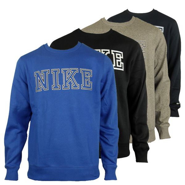 Herren Pullover Faserpelz Nike Retro Rundhalsausschnitt Baumwolle