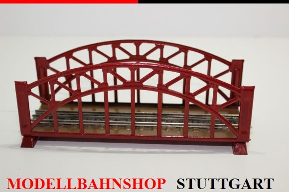 Maerklin H0 467 2 Bruecke Bogenbruecke 180x60mm M Metall Gleis rot